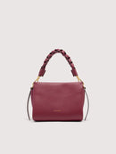 Double Grainy Leather Handbag - Ribes/prune
