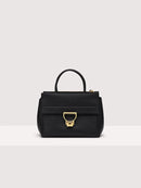 Grained Leather Handbag - Black