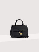 Grained Leather Handbag - Black