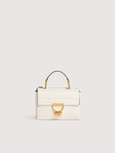 Double Grainy Leather Handbag - Pearl