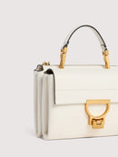 Double Grainy Leather Handbag - Pearl