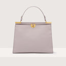 Leather Handbag - Light Grey