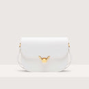 Leather Handbag - Brillante White