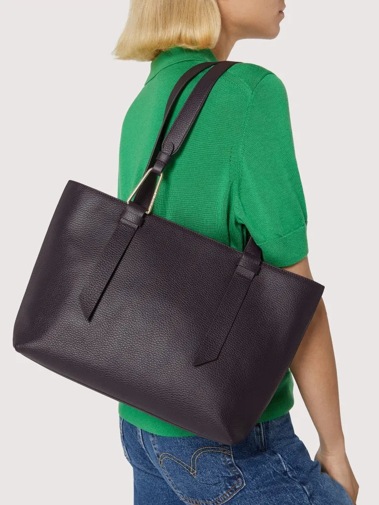 Grained Leather Handbag - Ribes