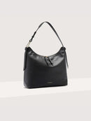 Grained Leather Handbag - Black