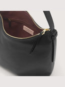 Grained Leather Handbag - Black