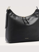 Grained Leather Handbag - Black