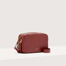 Grained Leather Handbag - Brandy