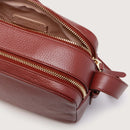Grained Leather Purse - Brandy