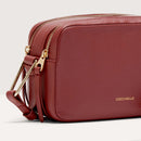 Grained Leather Handbag - Brandy