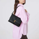 Grained Leather Purse - Black