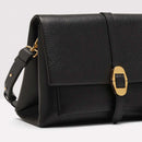 Grained Leather Purse - Black