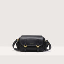 Grained Leather Handbag - Black