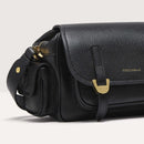 Grained Leather Handbag - Black