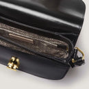 Shiny Calf Leather Handbag - Black