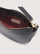 Grained Leather Handbag - Black