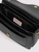 Calf Smooth Leather Handbag - Black