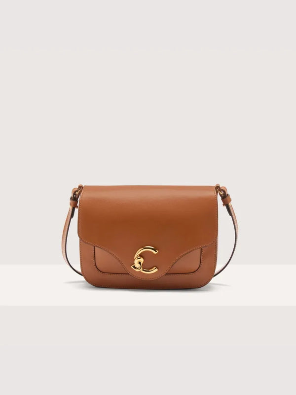 Calf Smooth Leather Handbag - Cognac