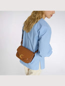 Calf Smooth Leather Handbag - Cognac