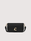 Grainy Leather Handbag - Black