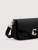 Grainy Leather Handbag - Black