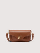 Grained Leather Handbag - Cognac