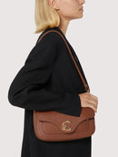 Grained Leather Handbag - Cognac