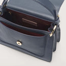 Grainy Leather Handbag - Midnight Blue