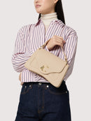 Grainy Leather Handbag - Sandshell