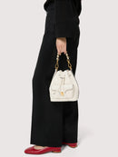 Grainy Leather Handbag - Pearl
