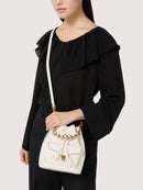 Grainy Leather Handbag - Pearl