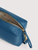 Grainy Leather Handbag - Deep Blue