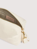 Grainy Leather Handbag - Pearl