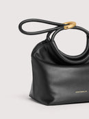 Smooth Leather Handbag - Black