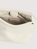 Smooth Leather Handbag - Pearl