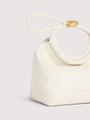 Smooth Leather Handbag - Pearl