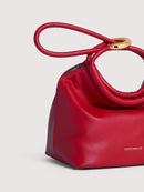 Smooth Leather Handbag - Scarlet