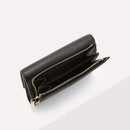 Grainy Leather Purse - Black