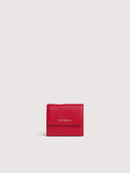 Grainy Leather Purse - Scarlet