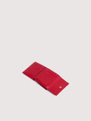 Grainy Leather Purse - Scarlet