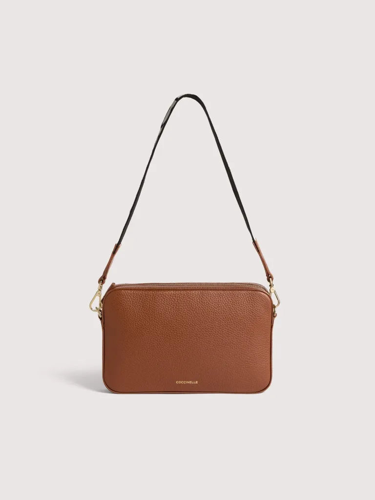 Grained Leather Mini bag - Cognac