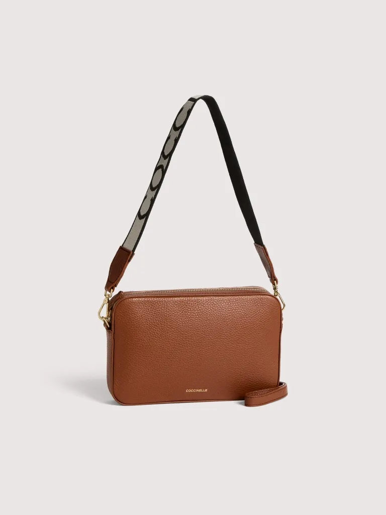 Grained Leather Mini bag - Cognac