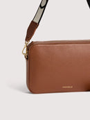 Grained Leather Mini bag - Cognac