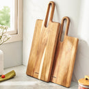 2 Piece Acacia Wood Serving Board Set