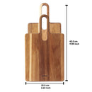 2 Piece Acacia Wood Serving Board Set