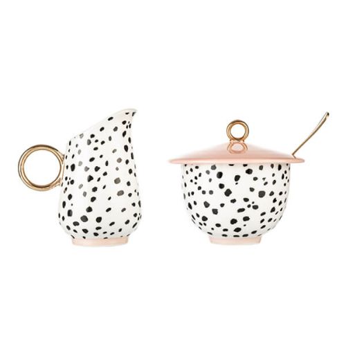 Sugar Jug Spoon Set Dalmatian