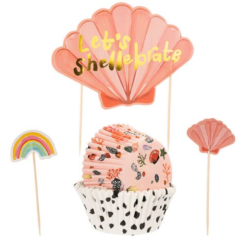 Cupcake Case And Cake Topper Set