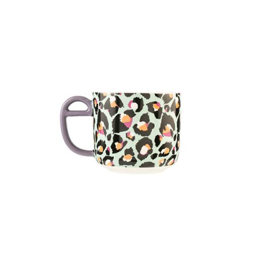 Short Mug Blue Leopard