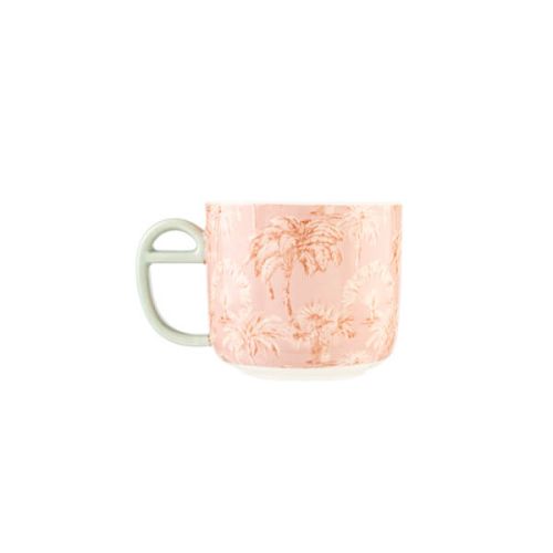 Short Mug - Pink Palm