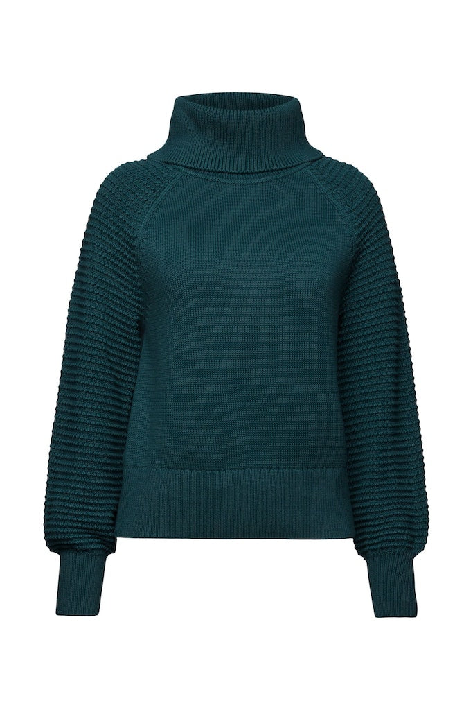High Neck Jumper - Emerald Green